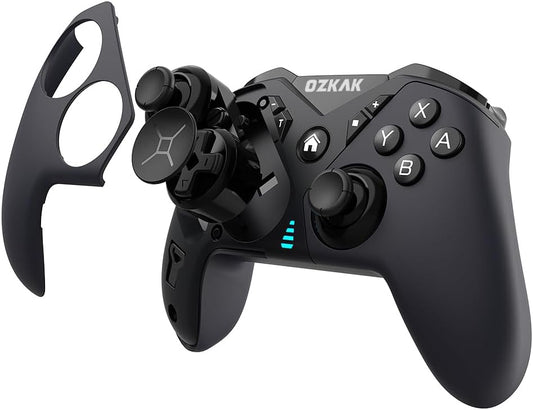 Ozkak Modular Wireless Pro Controller for Switch/OLED/Lite, Gamepad with Programmable Back Buttons/Turbo/Motion/Vibration/Wake-up Function, Black