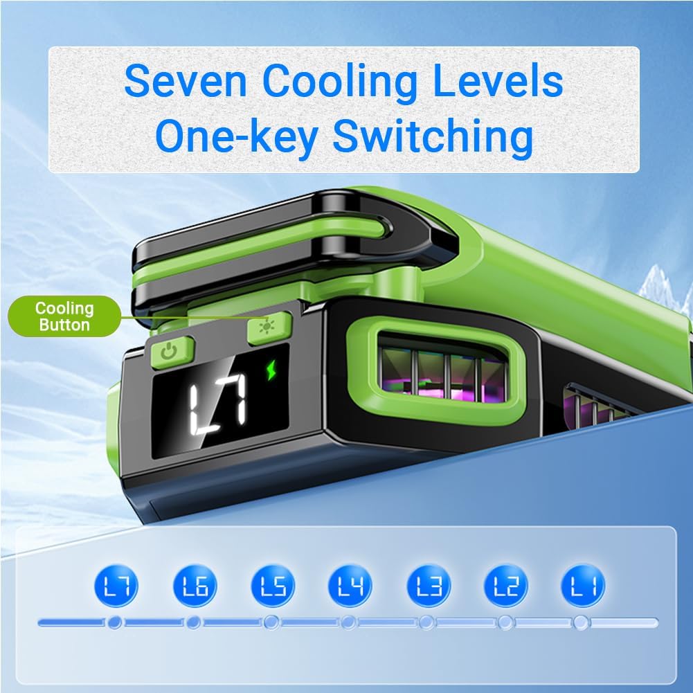 Ozkak Phone Cooler Gaming for PUBG Mobile Game, Semiconductor Radiator Fast Cooling, Quiet Fan for iPhone/Android Mobile Games and Live Streaming