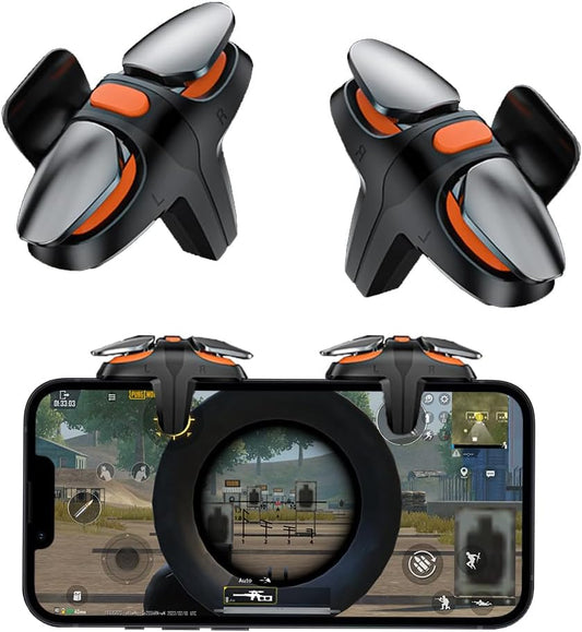 Ozkak Gaming Phone Controller Triggers Joystick Mobile Game Controller L1R1 Accessories for PUBG Call of Duty iPhone iOS Android Smartphone【1 pair】