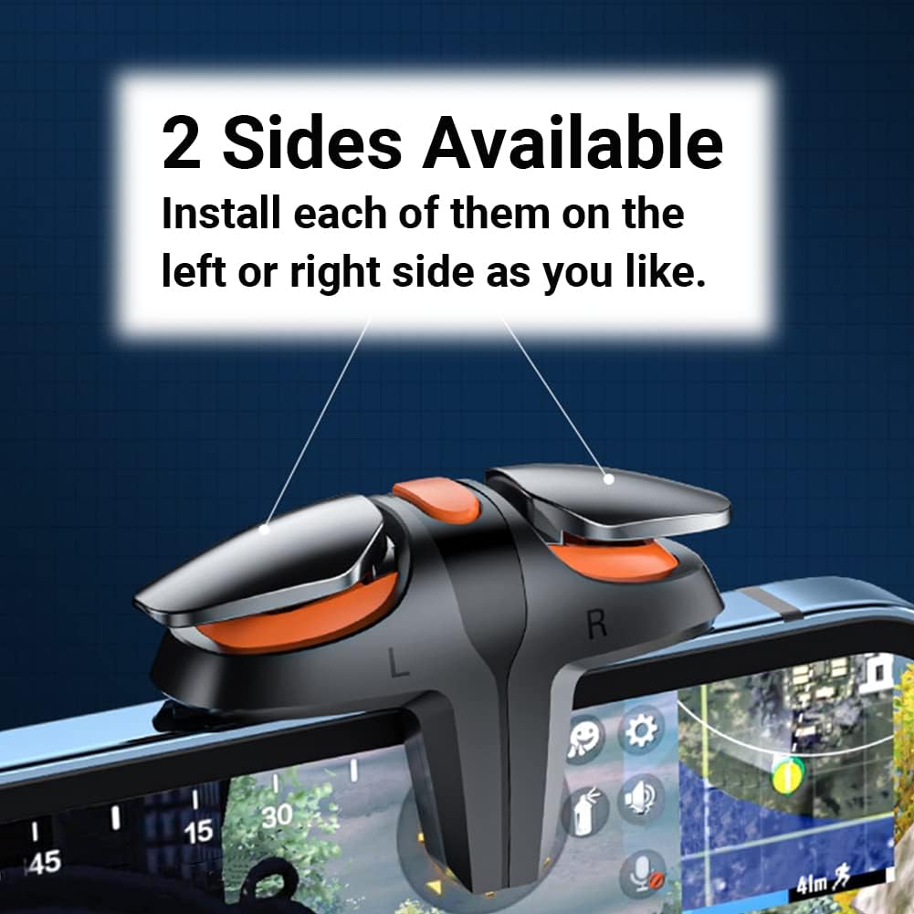 Ozkak Gaming Phone Controller Triggers Joystick Mobile Game Controller L1R1 Accessories for PUBG Call of Duty iPhone iOS Android Smartphone【1 pair】
