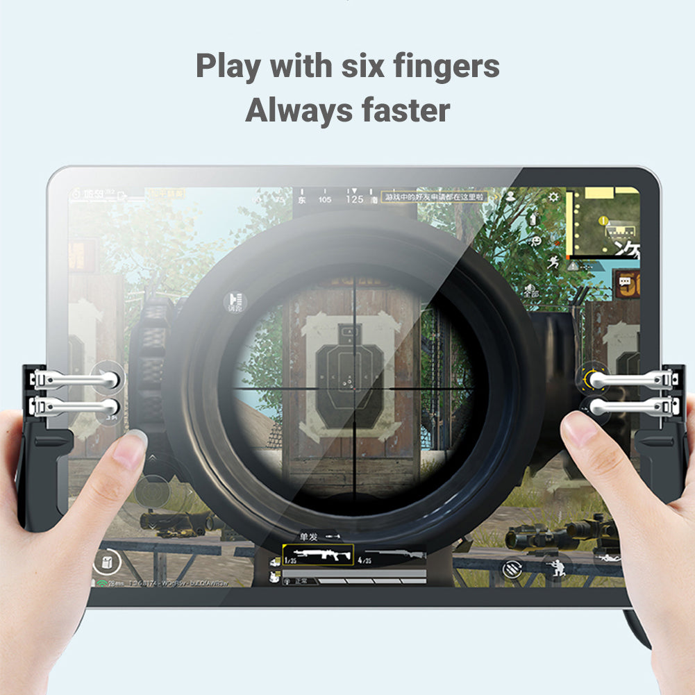 Tablet Game Controller 4 Triggers Gaming Grip for iPad and Android【AK14】