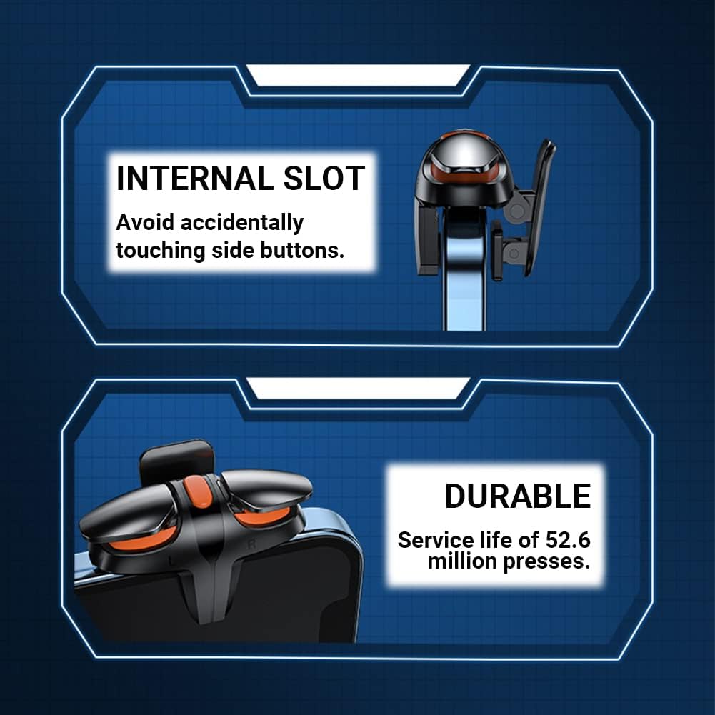 Ozkak Gaming Phone Controller Triggers Joystick Mobile Game Controller L1R1 Accessories for PUBG Call of Duty iPhone iOS Android Smartphone【1 pair】
