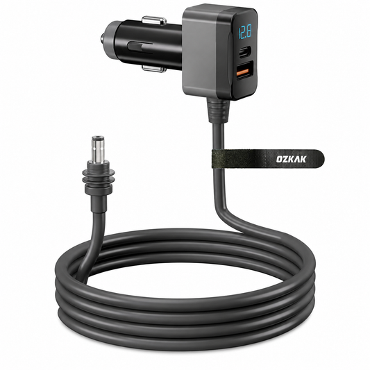 Starlink Mini Car Power Cable, 12V-24V, Digital Display, USB-A & USB-C, 18AWG
