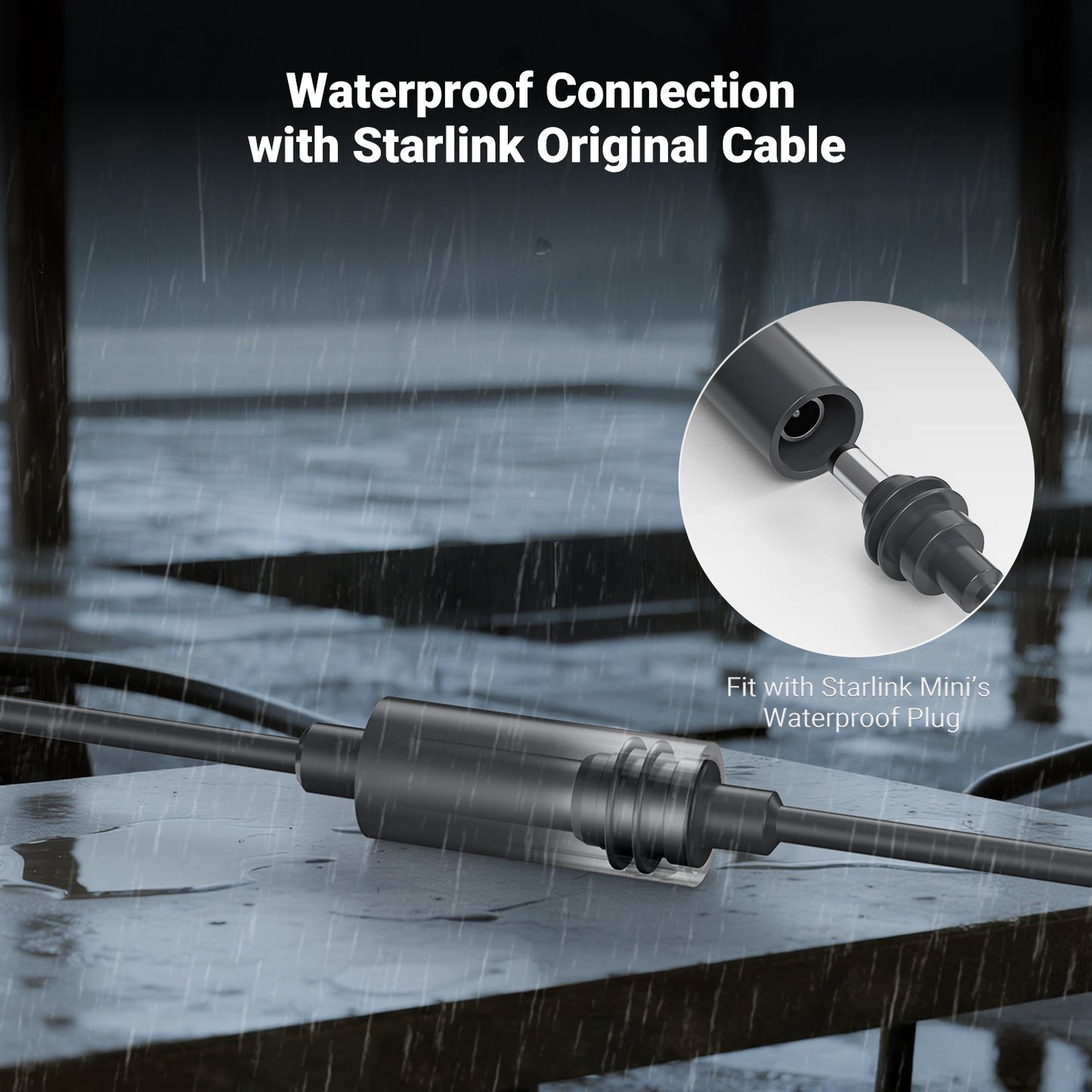 Starlink Mini Car Adapter – Boosted 12V to 30V/2A Cigarette Lighter to DC5521 Female Cable, Waterproof Port, Starlink Mini Power Cable for RV, Van, Overlanding