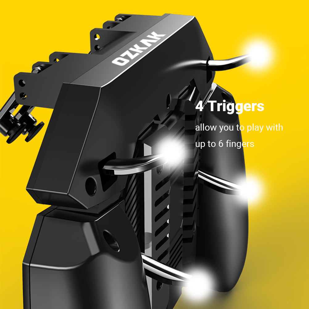 iphone games controller have 4 Triggers ,whitch allow you to play with up to 6 fingers.