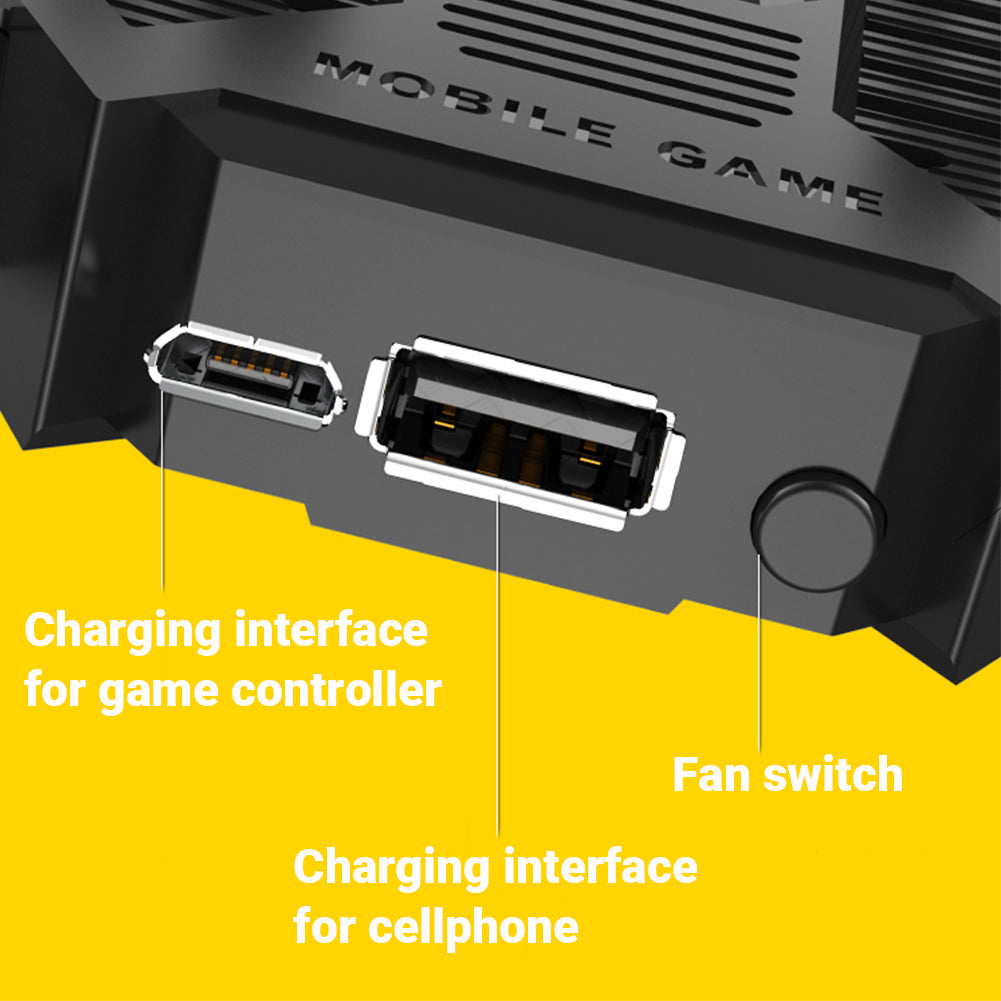 Charging interface for game controller, Charging intserface for cellphone, Fan switch（phone trigger， phone controller）